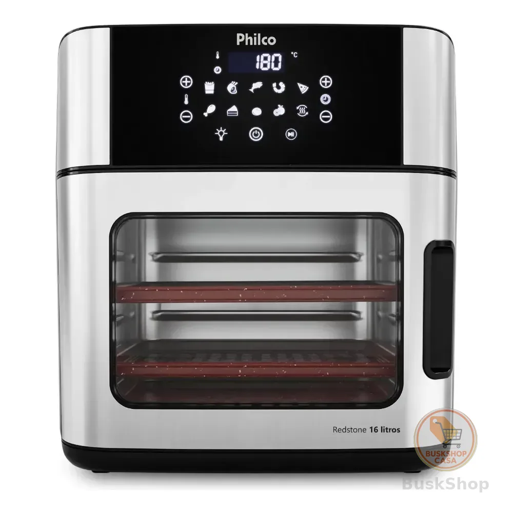 Fritadeira Air Fryer Philco Paf16a 4 Em 1 Painel Digital 16l Preto 127v