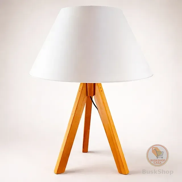 Abajur Tripé Madeira Pequeno Decoração Perfeita Casa Bivolt
