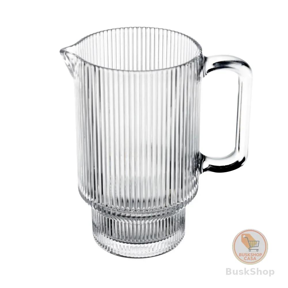 Jarra de Cristal Lines Canelada Suco Água 900ml Wolff
