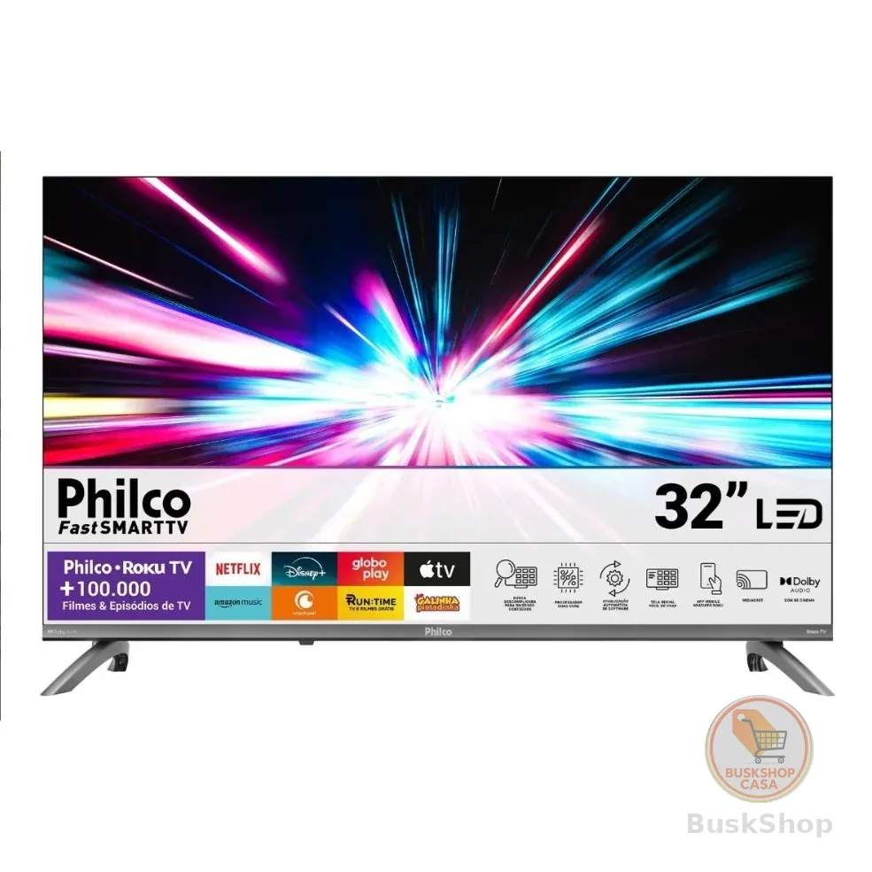 Smart Tv 32 Philco Roku Tv Dolby Áudio Hdr10 P32crb
