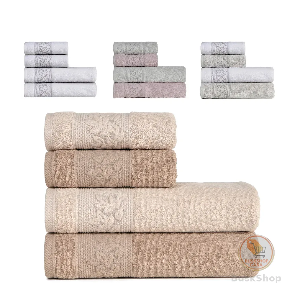 Toalhas de Banho e Rosto 100% Algodão Kit com 4 peças Karsten Provence
