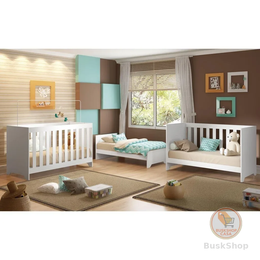 Berço Ditália Multifuncional 3x1 BBI-51 Branco