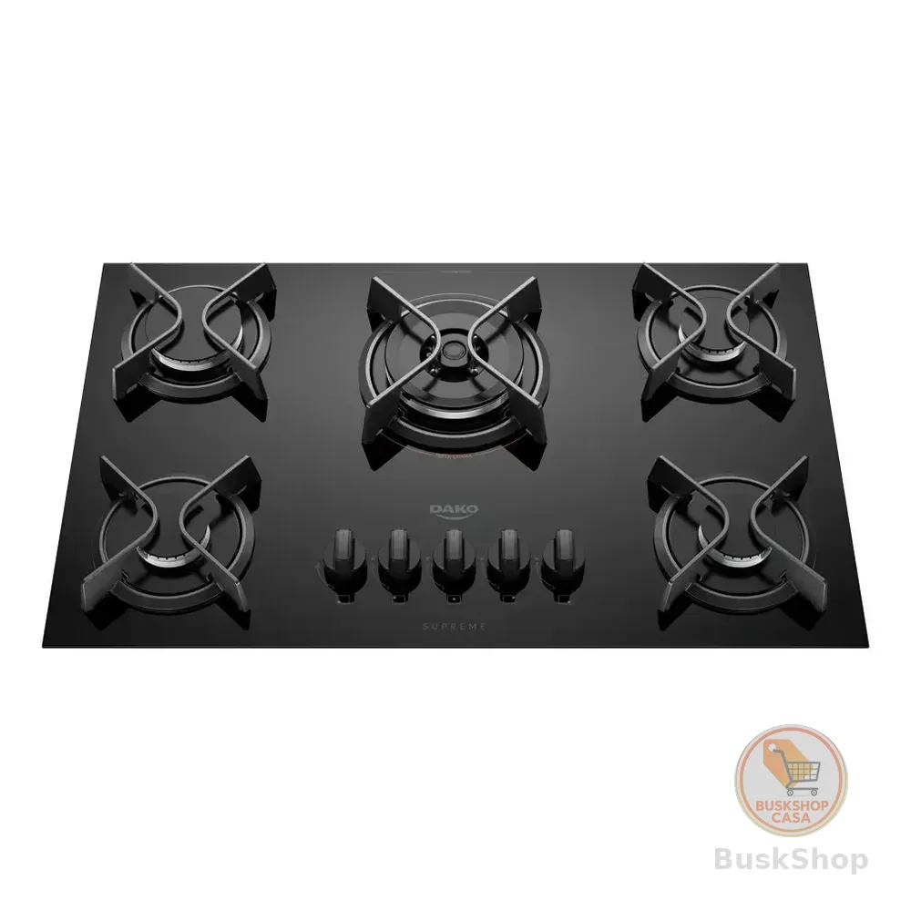 Cooktop 5 Bocas Dako Supreme Com Tripla Chama Preto Bivolt Preto 127/220v