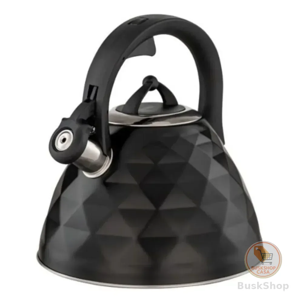 Chaleira Inox 3l Com Apito Black Diamond Indução Brinox
