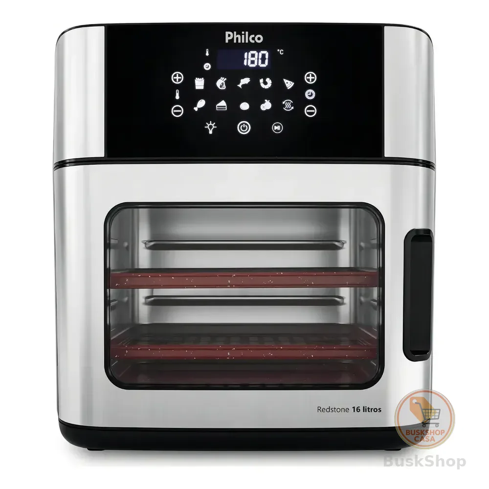Fritadeira Air Fryer Philco Paf16a 4 Em 1 Painel Digital 16l Preto 220v