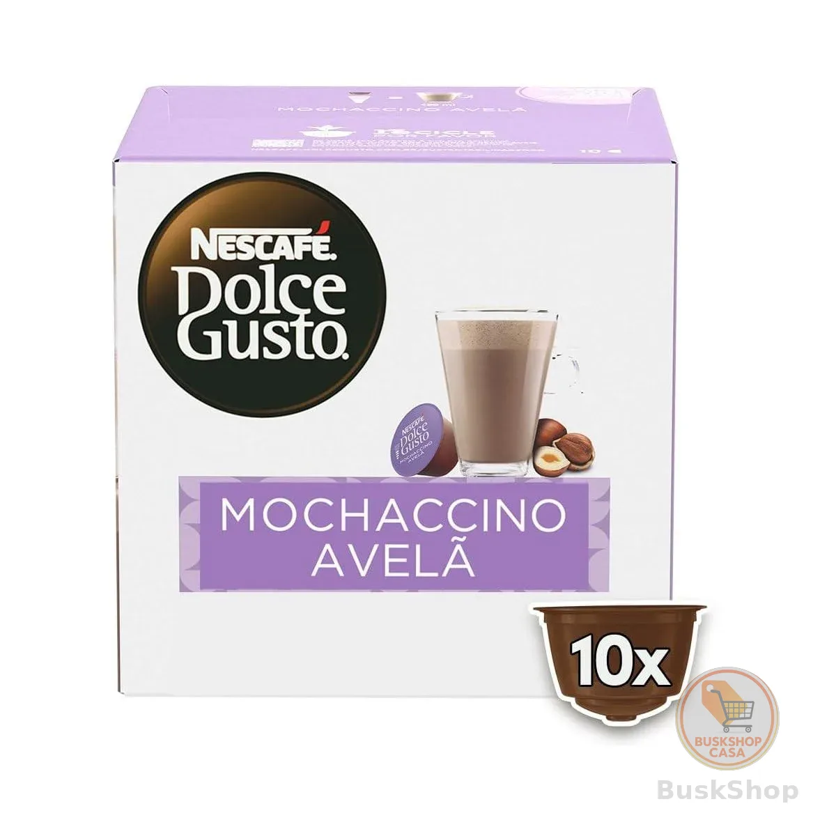 Dolce Gusto Mochaccino Em Cápsula Avelã Nescafé Caixa 170G 10 Unidades