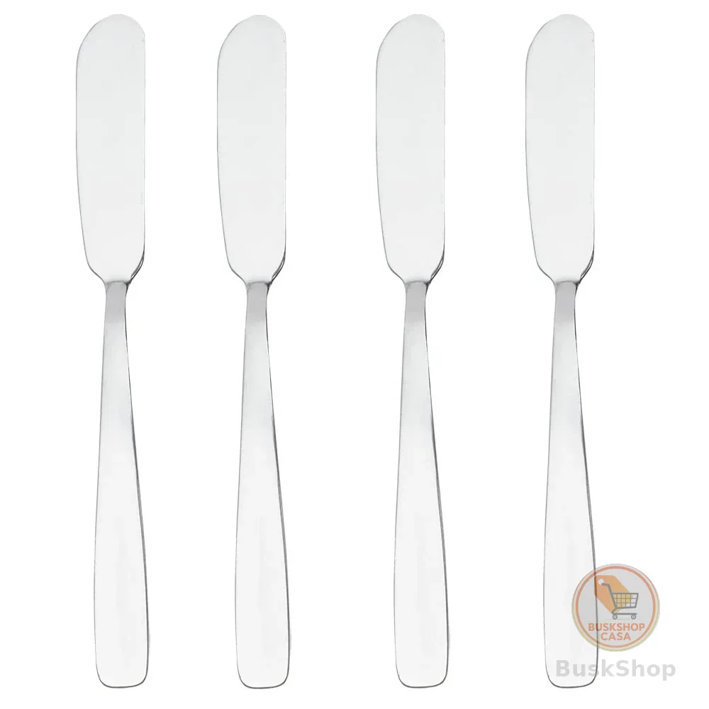 Mimo Style, Kit Jogo de Espátulas para Manteiga, Aço Inox, 4 Pecas - Prata