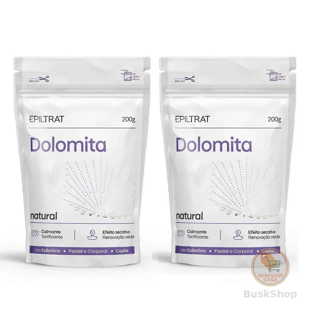 Kit Com 2 Dolomita Em Pó Labotrat 200g Clareador Natural Pré e Pós Depilatório