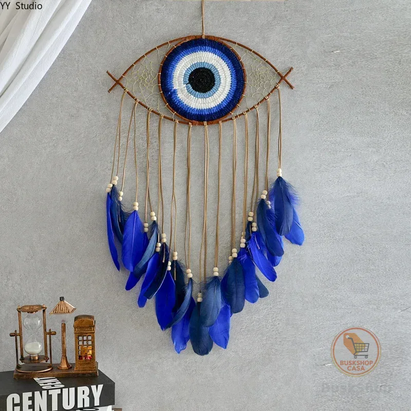 Decorações de Parede Criativas Feitas à Mão com Olho do Diabo, Acessórios de Decoração para Casa, Artesanato para Sala de Estar, Presentes