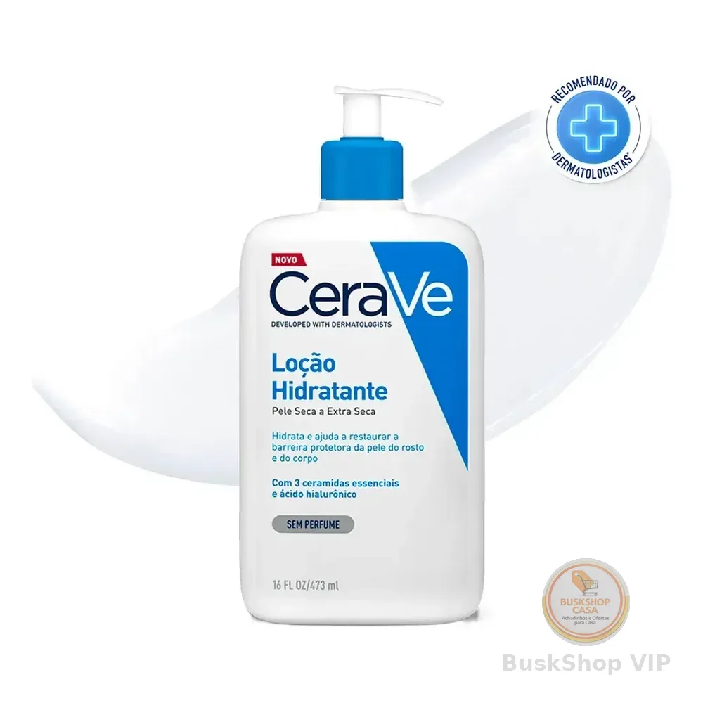 Loção Hidratante Corporal Sem Perfume, Com Ceramidas Essenciais E Ácido Hialurônico, Textura Fluida Cerave 473ml Sem Fragrância