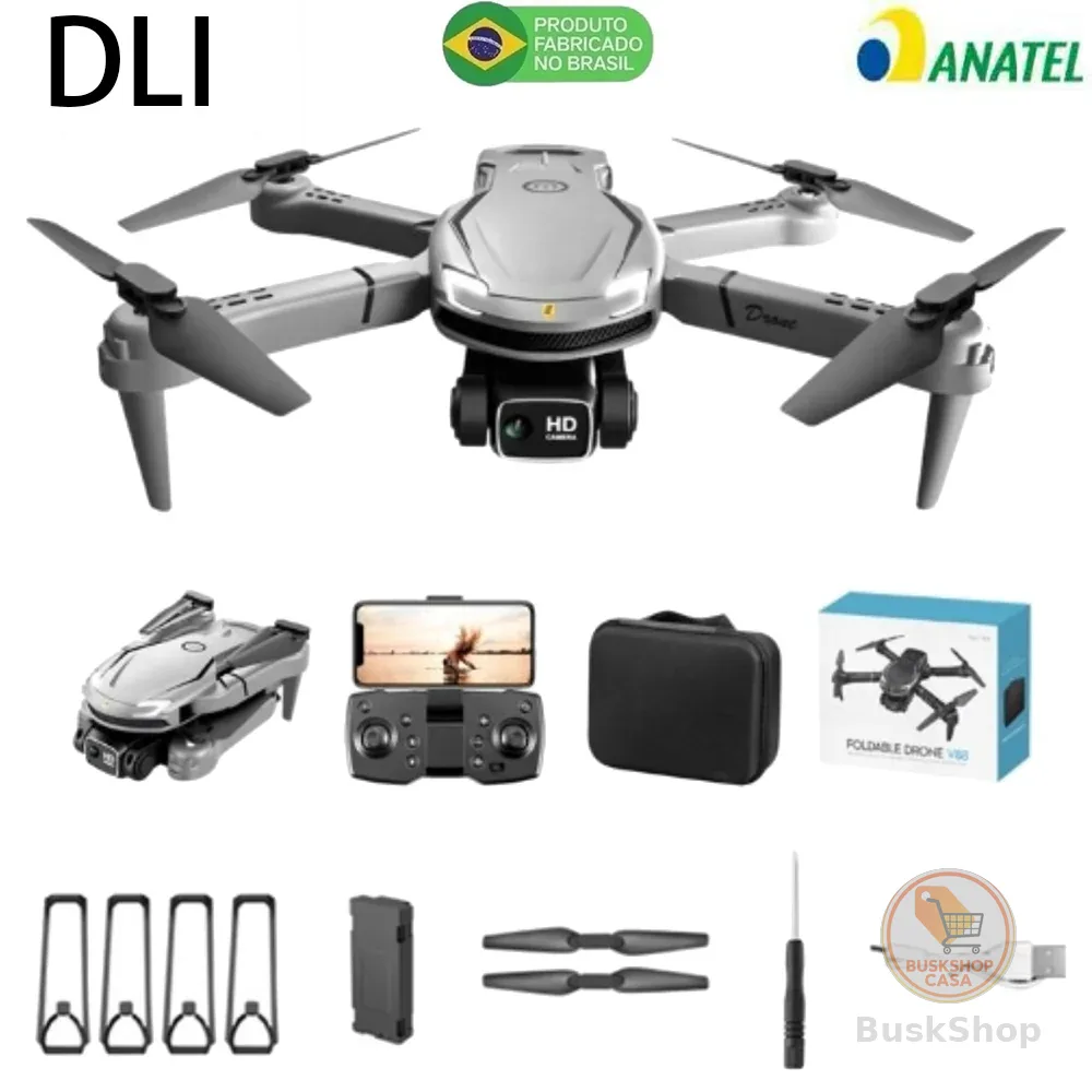 DLI V88 Drone Profissional Alta Definição Câmera Dupla Fotografia Fluxo Dobrável RC Quadcopter