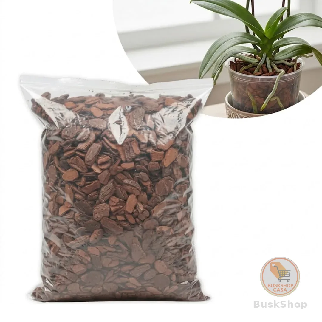 Casca de Pinus Natural 1kg para Jardinagem, Plantas, Terrários, Vasos e Paisagismo, Substrato de Pinus, Cobertura de Solo, Decoração para Jardins, Plantas Ornamentais e Cultivo