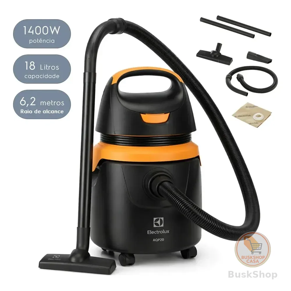 Aspirador De Pó E Água Electrolux 1400w 11l Acqua Power Com Função Sopro Amarelo Aqp20 220v Preto/laranja