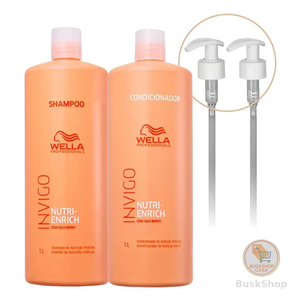 Kit Wella Invigo Nutri Enrich Shampoo Condicionador E Válvulas