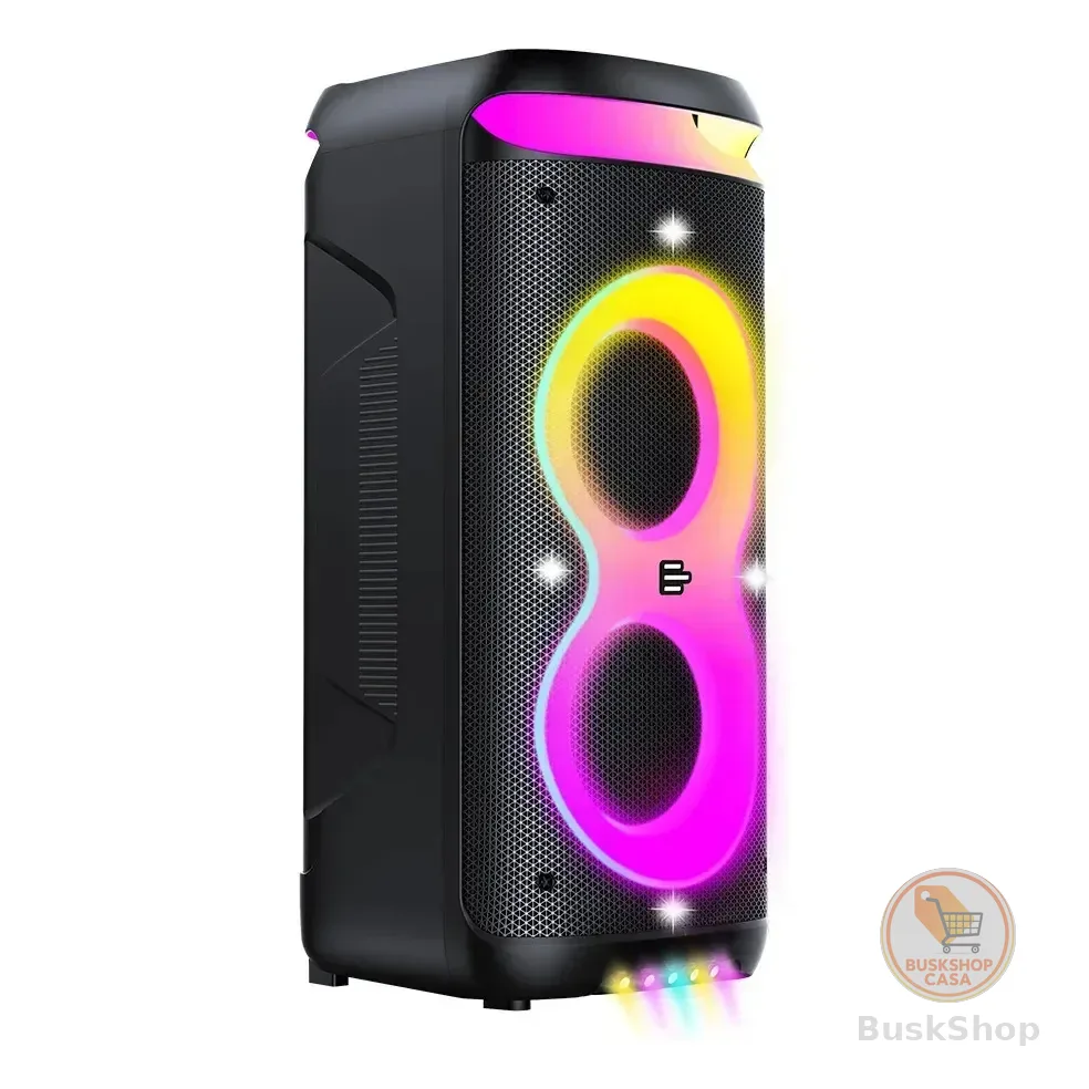 Caixa De Som Bluetooth Pulsebox 3 1400w Tws Karaoke Led Preto - Sp511 127/220v