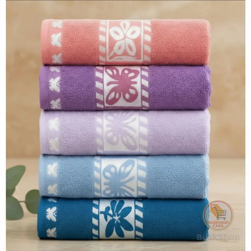 Kit Toalhas de Banho Bela e Confortável 70x1,40cm 100% Algodão 400 g/m² Direto de Fábrica