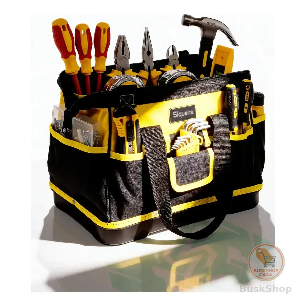 Bolsa De Lona Maleta Para Ferramentas 14 Polegadas Profissional Bolsos Reforçada S Siqueira Amarelo Preto/amarelo
