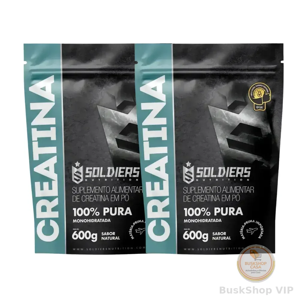 Creatina Monohidratada 1200g Soldiers Nutrition 100% Pura Importada Alta Performance Músculo Treino