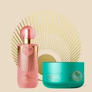 Body splash Aurora Shine 200ml + Manteiga Iluminadora Afrodite Garden 200ml