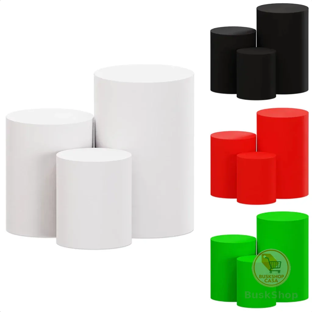 Kit Trio Capas De Cilindro Festa Helanca Premium Com Elastico Tamanhos P M G Decoracao Eventos Varias Cores