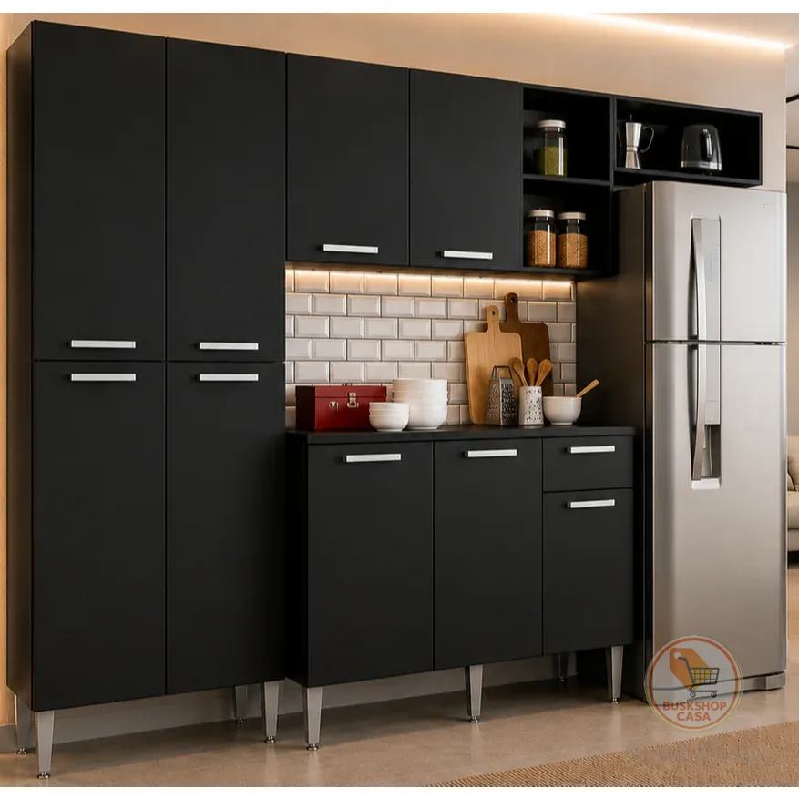 Cozinha Compacta Pequim Multimóveis V2933 com Balcão