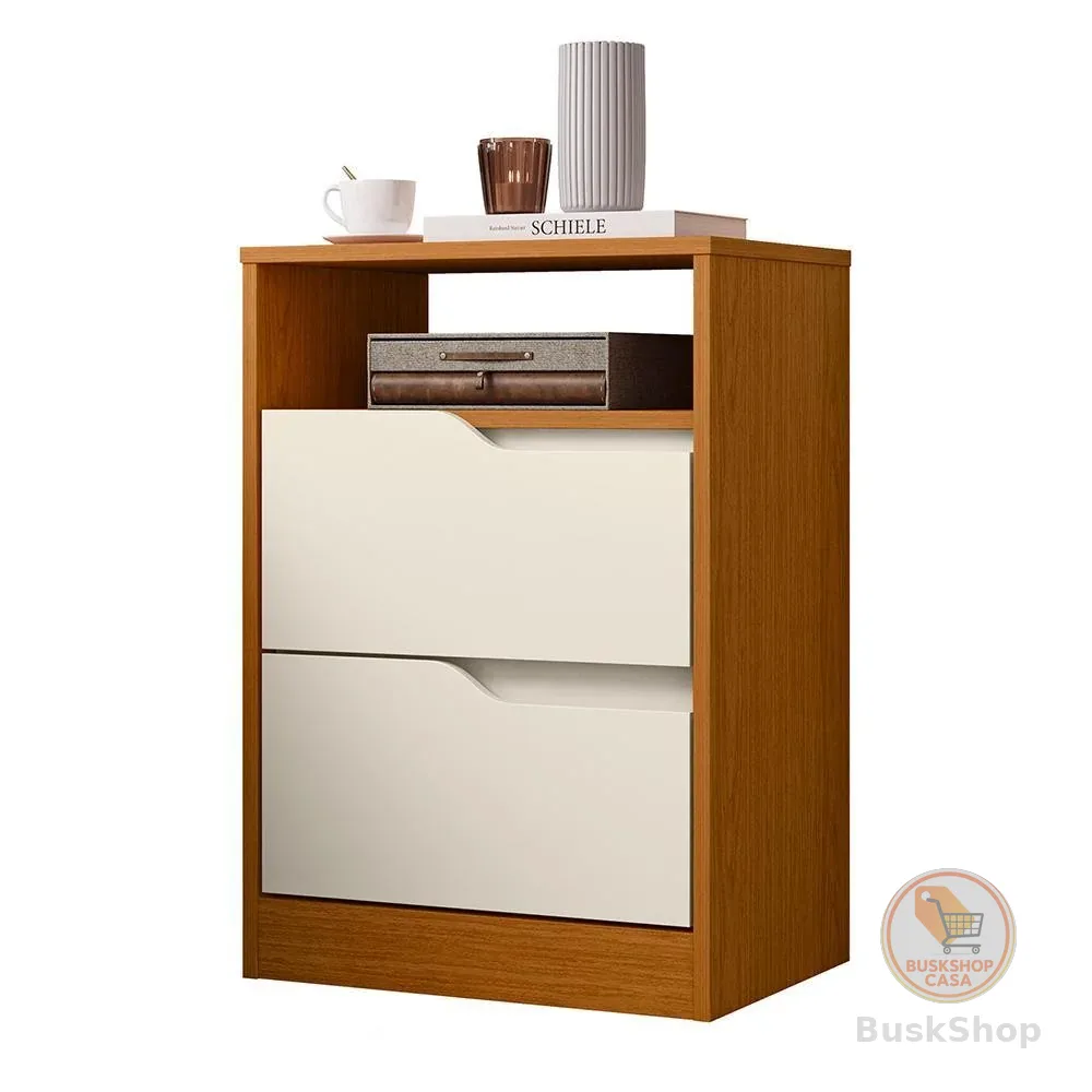 Mesa de Cabeceira Sole 2 Gavetas Flex - Móveis Albatroz