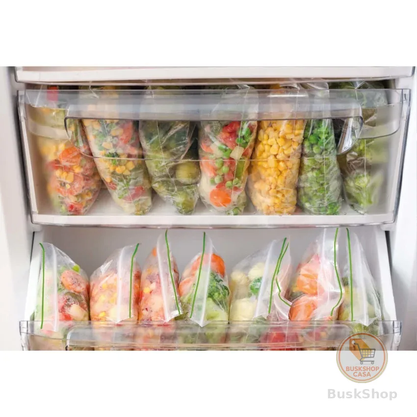 10 Sacos zip Reutilizável armazenar Alimentos S/BPA congelador saco organizador zip lock herméticos