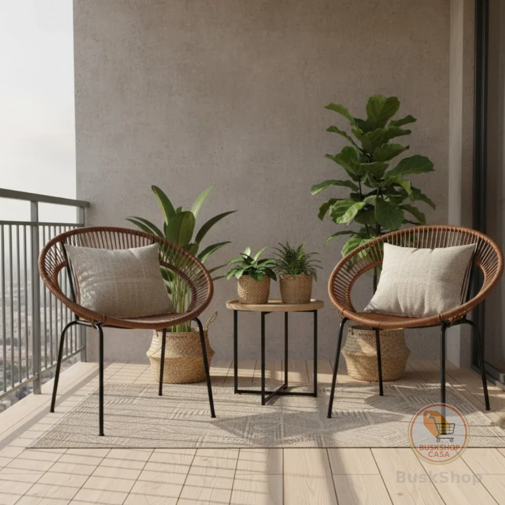 Kit 2 Cadeiras Cancún Fibra Sintética Área Externa  Piscina Varanda Área Gourmet e Lazer
