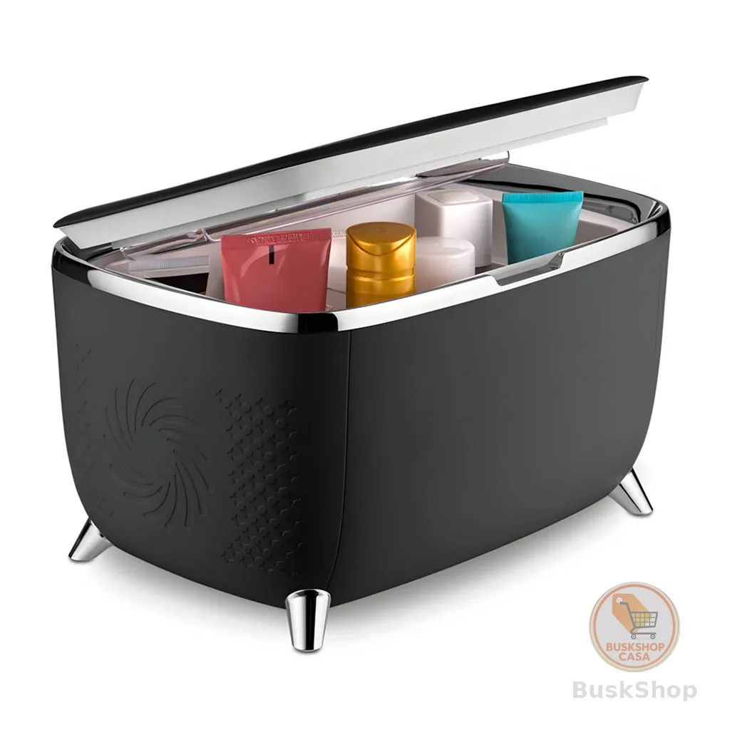 Mini Geladeira Preta Skincare Fridge 6l Portátil Multifuncional Bivolt Multi Care