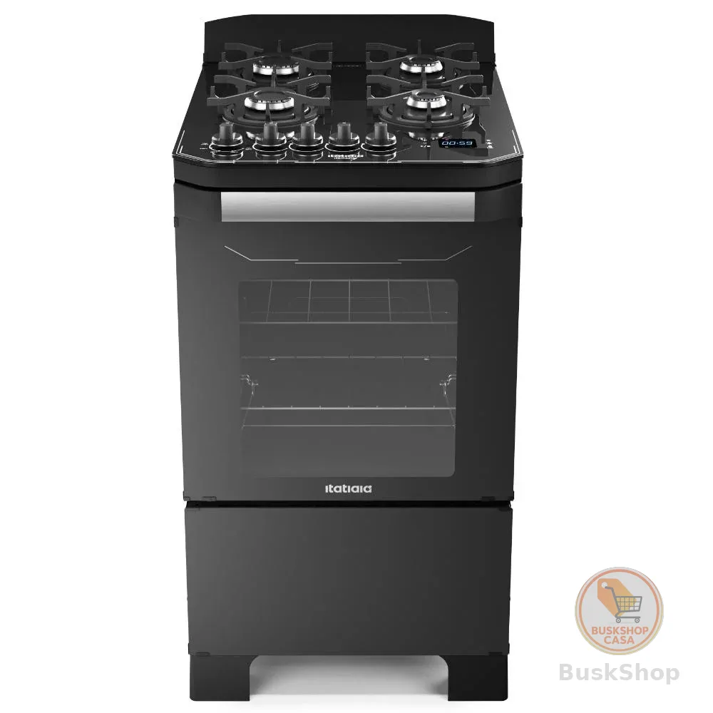 Fogão 4 Bocas Digital Preto Itamaster Itatiaia 127V/220V Bivolt
