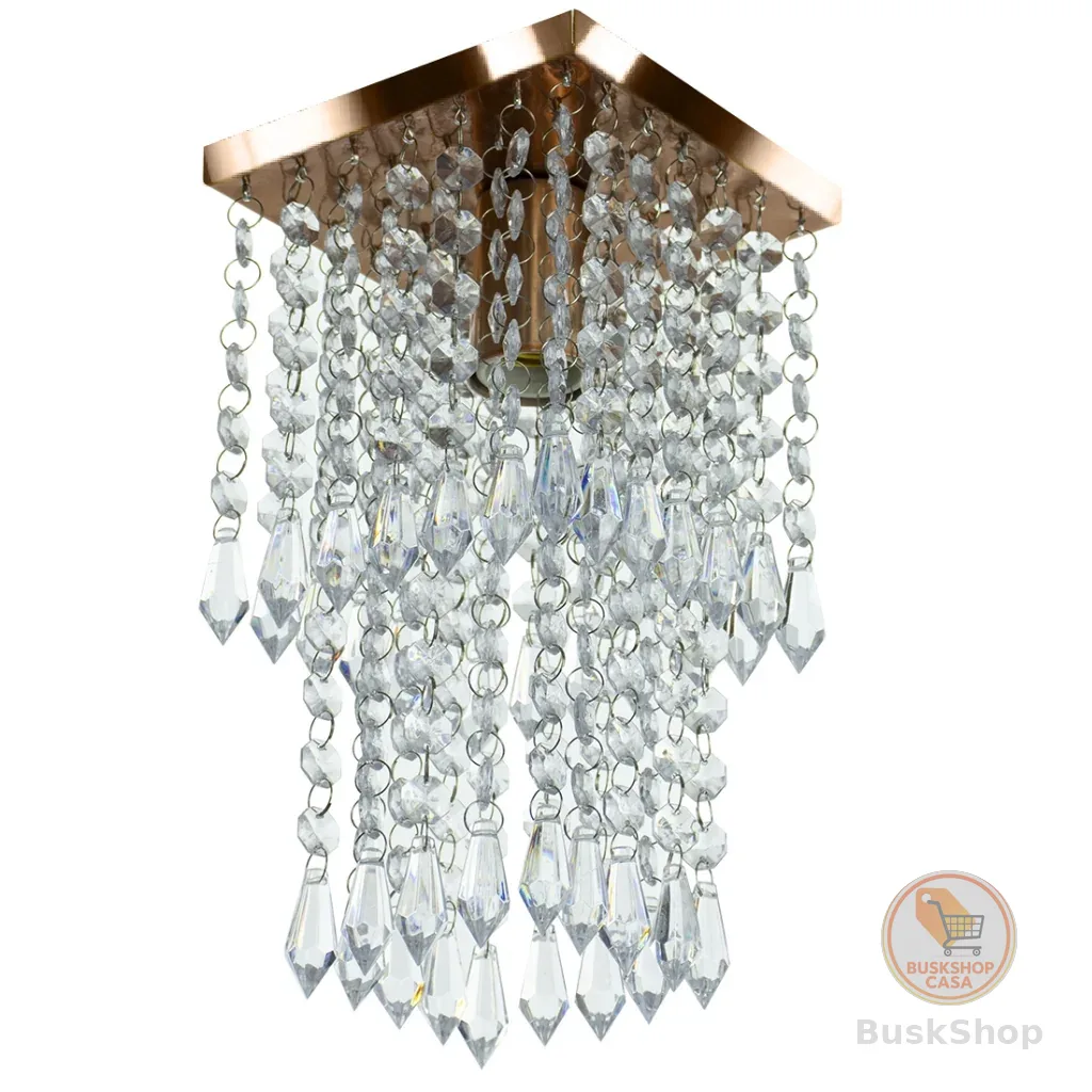 Lustre Plafon De Cristal Acrilico Spark Cobre Maravilhoso