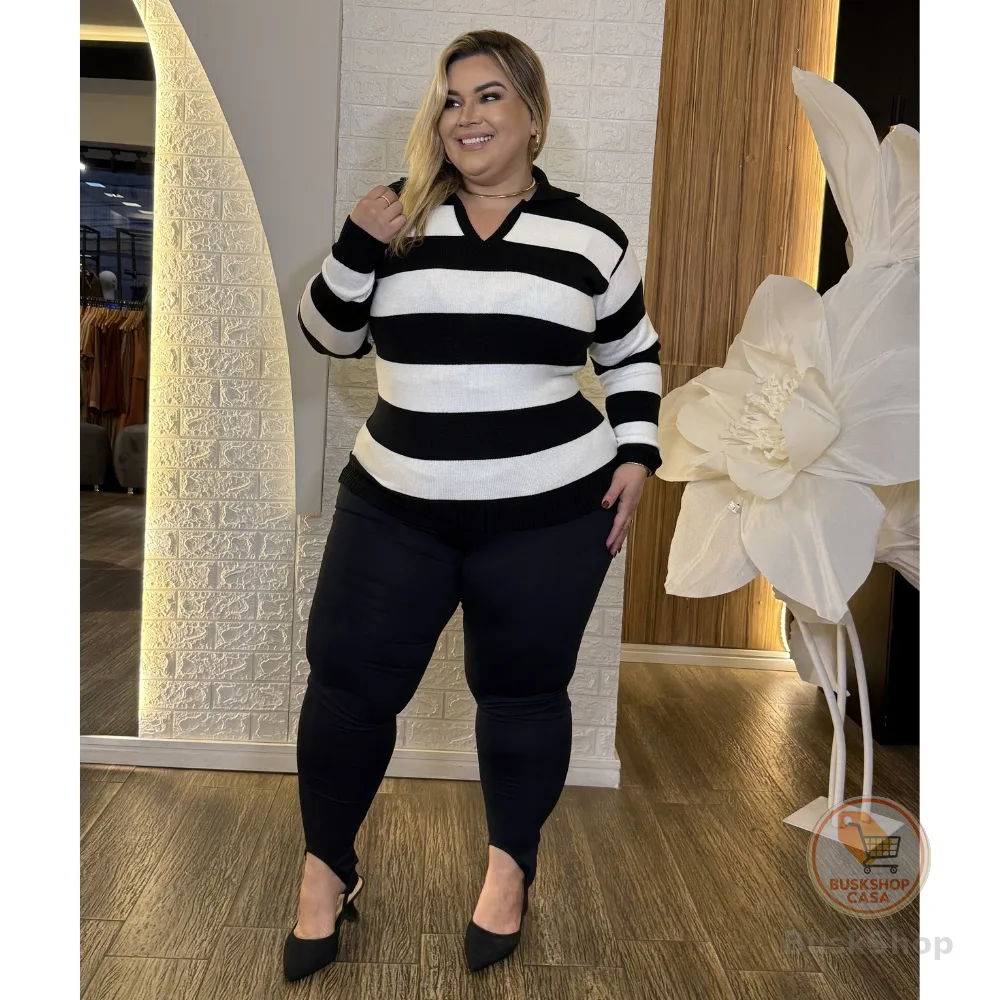 Calça Legging com Pezinho Plus Size do G1 ao G3 Calça Leg Cintura Alta com Bolsos Traseiros