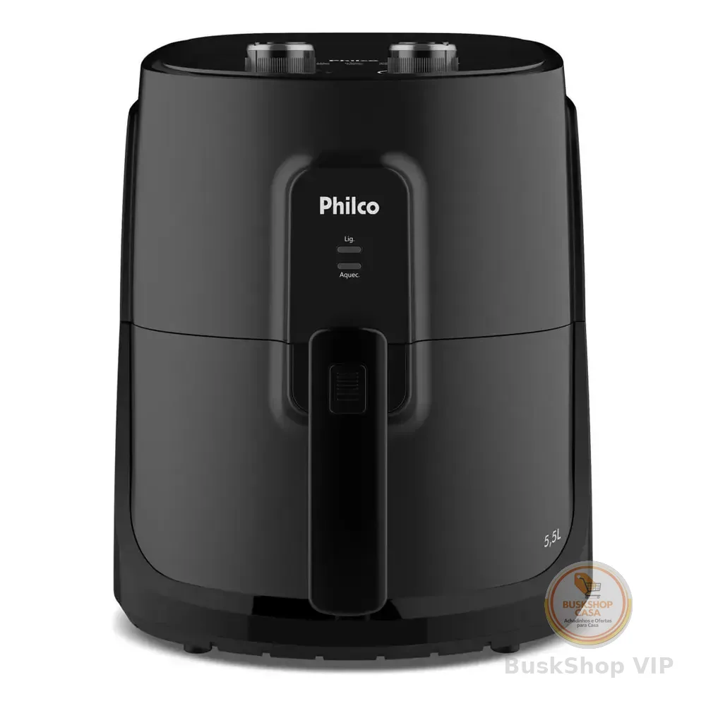 Air Fryer Philco 5,5l Cesto Quadrado 1500w Paf55a Cor Preto 220v