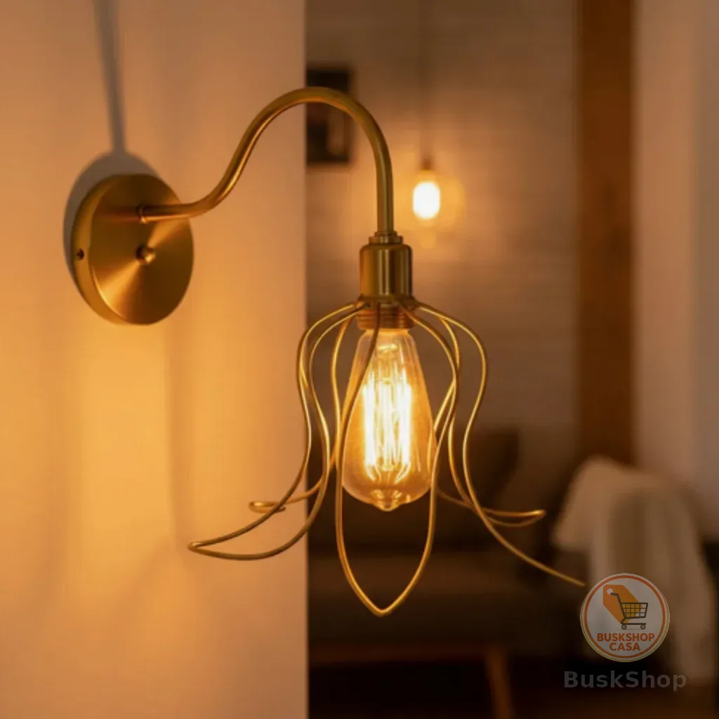 Luminária Arandela De Parede Tulipa Pendente Lustre  Aramado Moderno