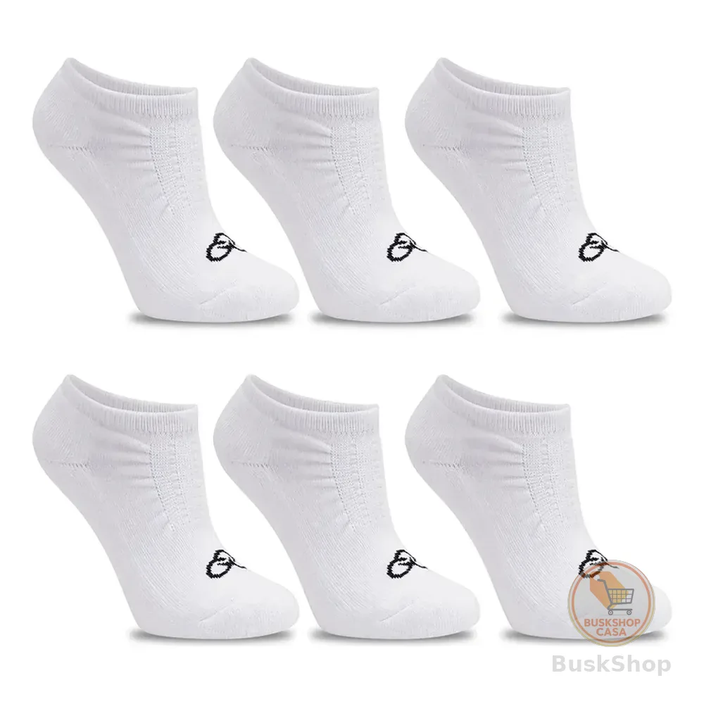 Kit 6 Pares Meia Invisível Olympikus Unissex Confortável Branco Liso 39/44
