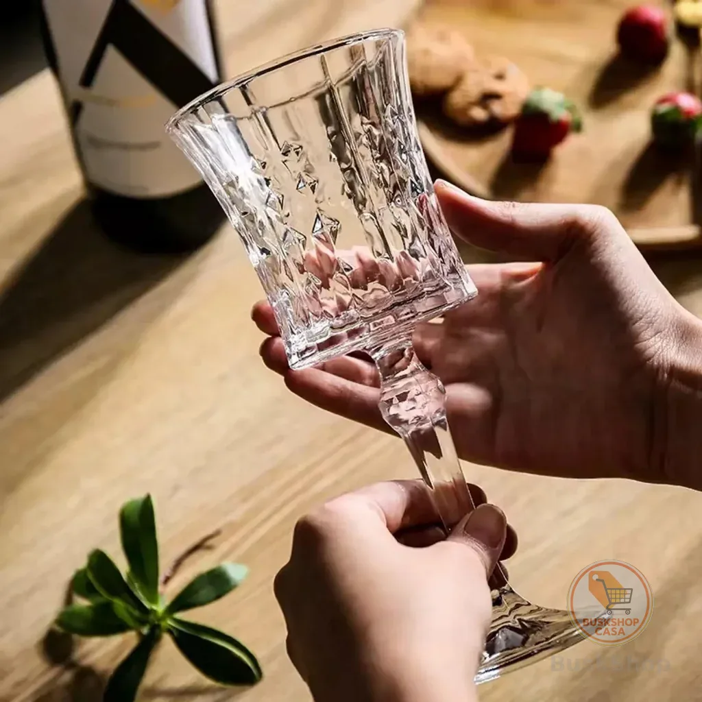 Jogo com 6 Taças em Vidro para Vinho Agua e Suco 140ml Bahamas