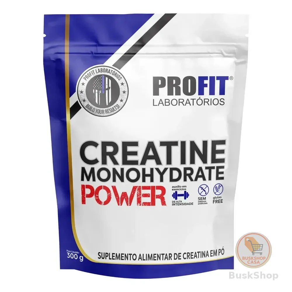 Creatina Monohidratada Power 300g Refil Profit Sabor Natural