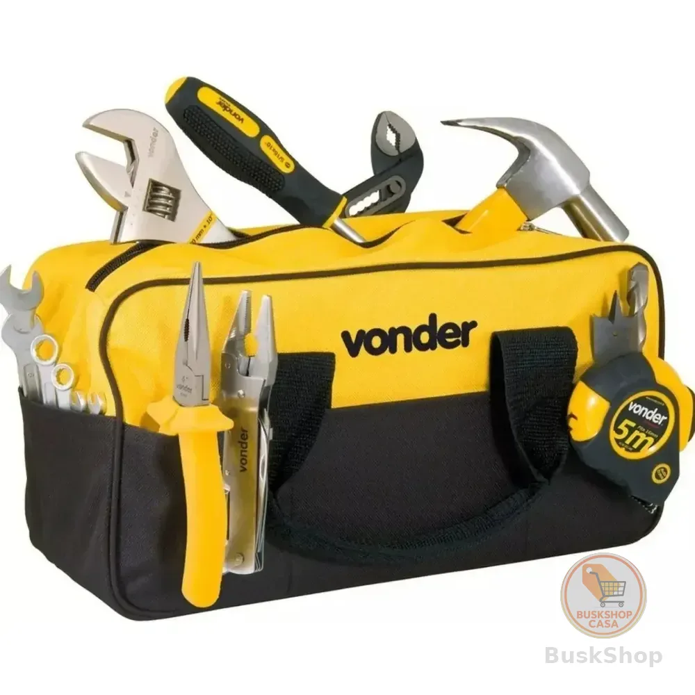 Bolsa Para Ferramentas Bl 005 Vonder Lona Reforçada Cor Amarelo Em Lona