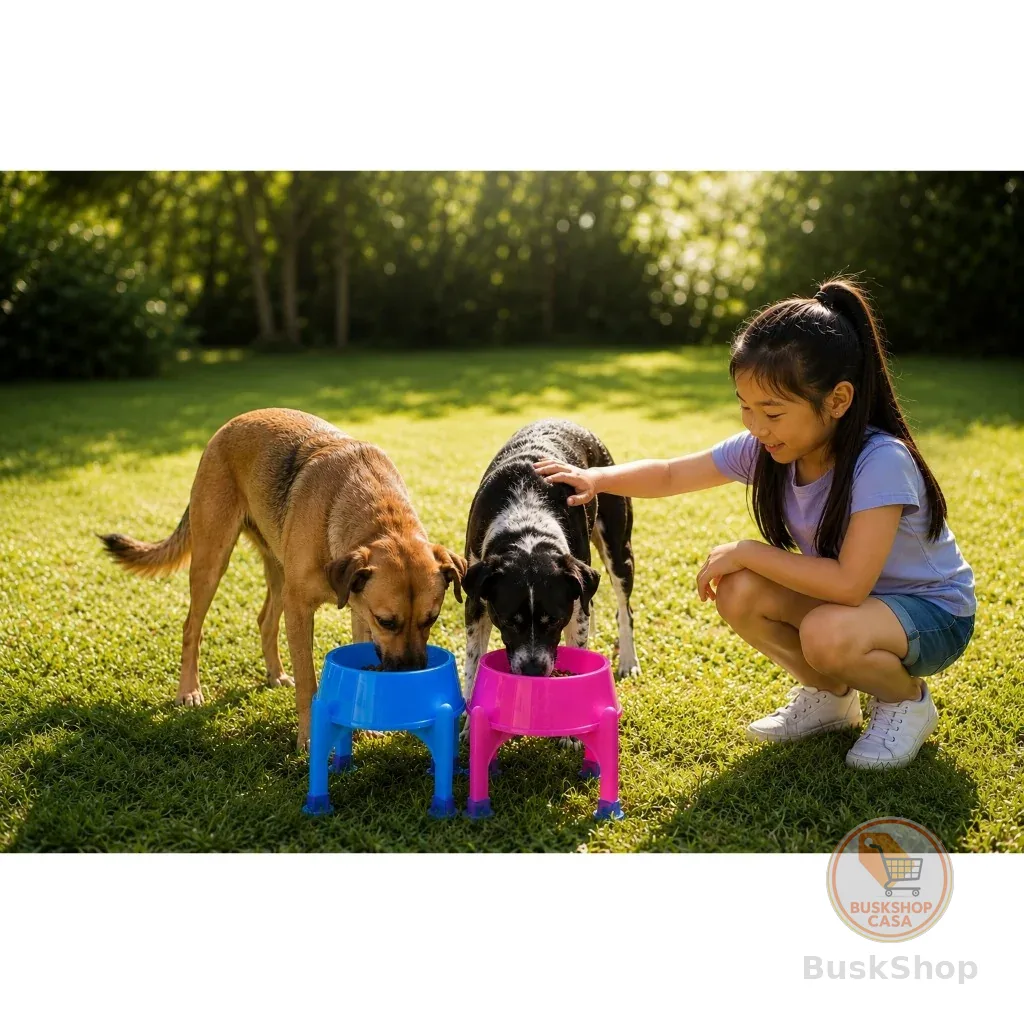 Kit Suporte Elevado + Comedouro ou Bebedouro M para Cães de Porte Médio, 750ml, BPA Free, Melhora postura, Cores