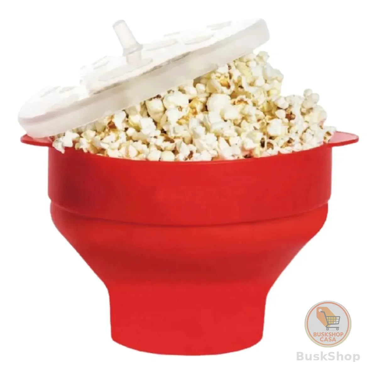 Pipoqueira Em Silicone P/Microondas - Vermelho