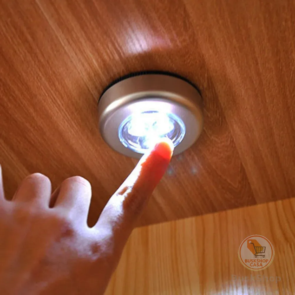 2 Unidades Lâmpada Adesiva De Emergência Com 3 LEDs Lampada Pequena Para Corredor/Parede/Armário