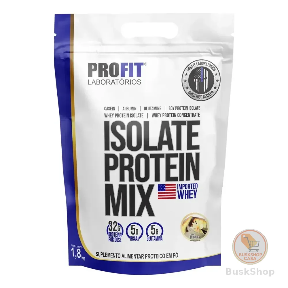 Suplemento En Pó Profit Laboratórios Proteínas De Isolate Protein Mix Sabor Baunilha X 1.8kg