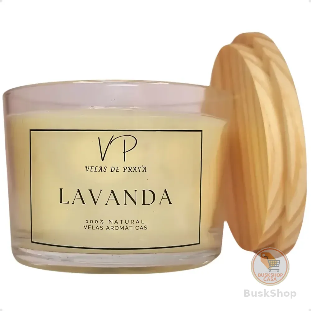 Vela Aromática Perfumada Presente Decorativa Fragrância Lavanda 100g Padrão Liso