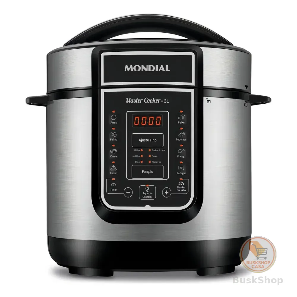 Panela De Pressão Elétrica Digital 3l Mondial 700w - Pe-40 Preto 220v 60 Hz
