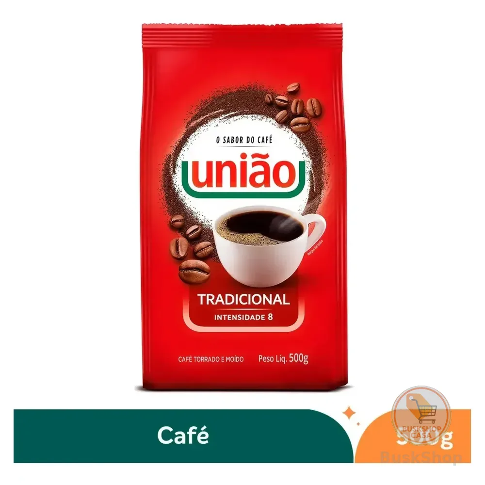 Café Torrado E Moido Tradicional Pouch 500g Intensidade 8 União Pacote