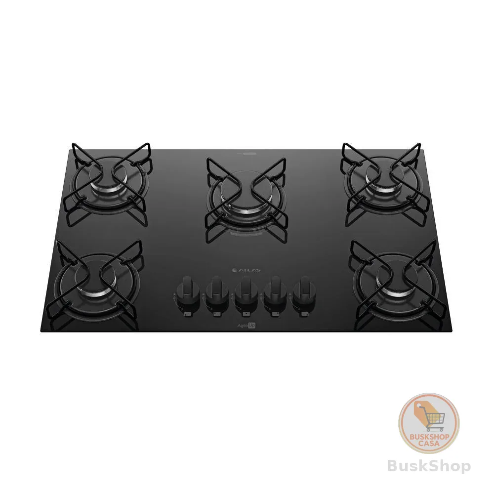 Cooktop 5 Bocas Mesa De Vidro Atlas Agile Up  Bivolt