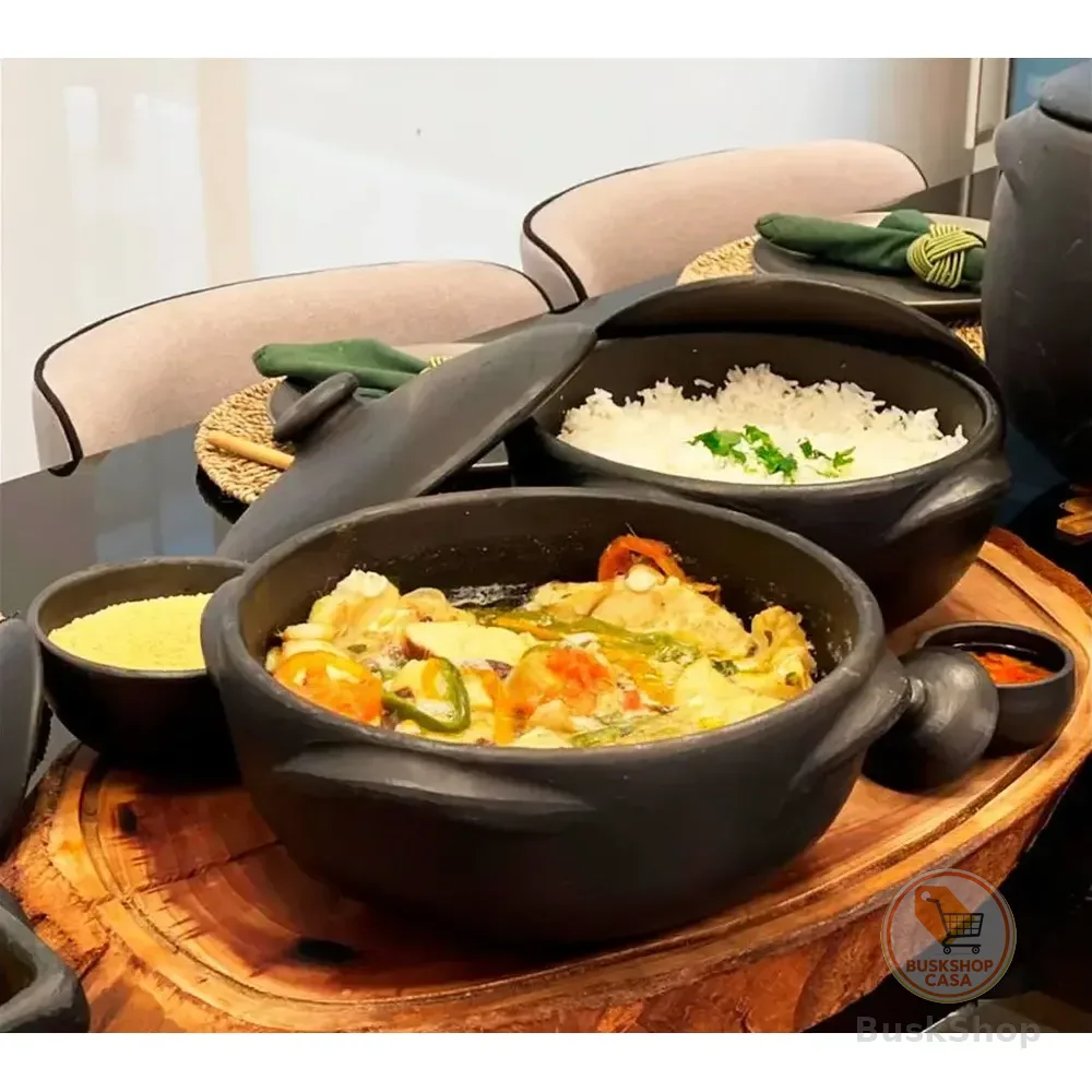 Kit Especial Conjunto Panela De Barro + Brindes ! Já Curadas Preto
