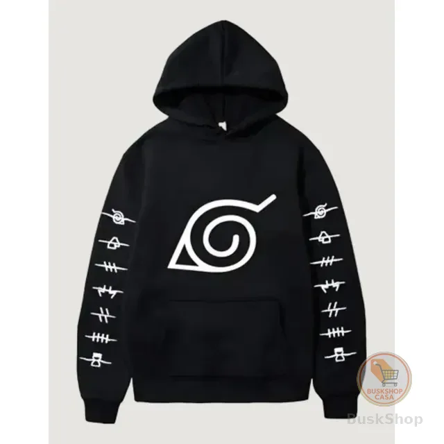 Blusa Casaco Moletom Anime Naruto Konoha Aldeia Da Folha
