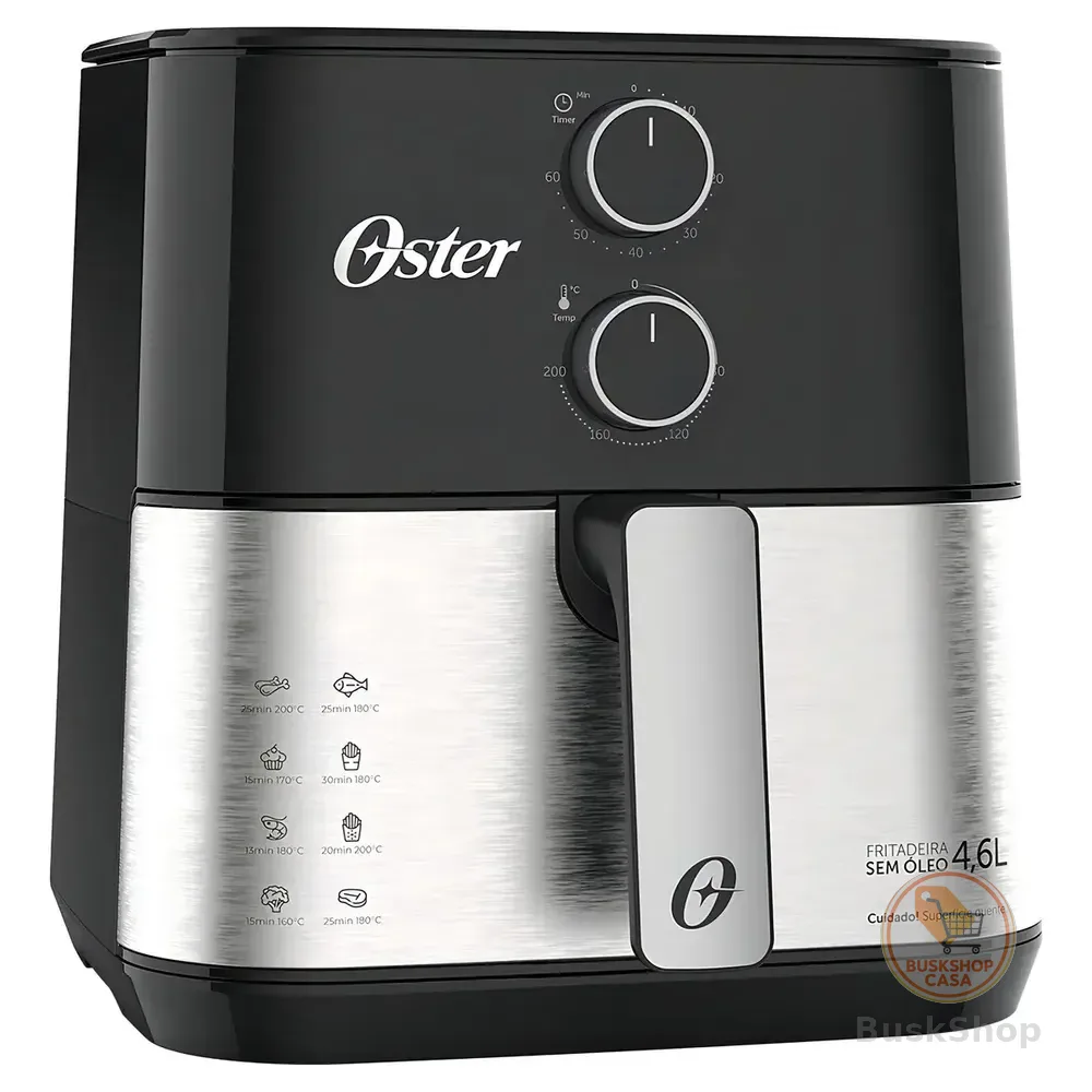 Fritadeira Sem Óleo Ofrt520 4,6 Litros Oster Preta/inox 127v