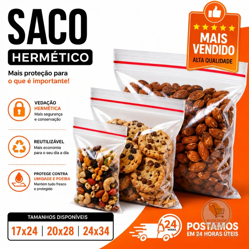 Saco Zip Grande Plástico Fechamento Hermético Atacado Organização Maternidade Alimentos Viagem Abre Fecha Viagem